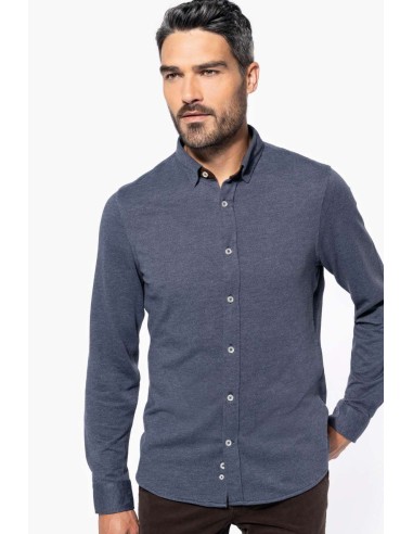 K-KA507-LONG-SLEEVED JACQUARD KNIT SHIRT